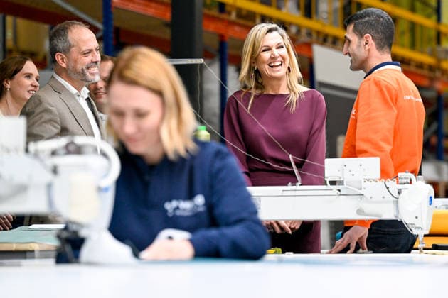 Queen Maxima visits association for circular initiatives. Hoogeveen. The Netherlands. 1 Apr 2026 Queen Maxima during a visit to Vepa, manufacturer of sustainable office furniture. Vepa is part of the Fair Furniture Group and helps organizations with their circular design. Furniture and individual parts are assessed in Vepa s Circular Center, saved, dismantled and renovated. Hoogeveen The Netherlands  Copyright: xDPPA EMx