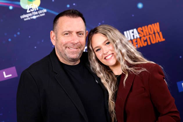Party hit singer Ikke Hüftgold Matthias Distel and his girlfriend Nina Reh come to the exclusive preview of the new season of the casting show DSDS at the 25 hours Hotel Cologne, 01 04 2026 NRW Germany Copyright: xChristophxHardtx