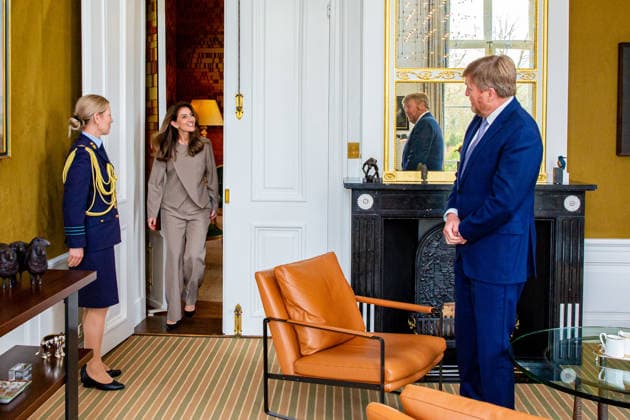 01-04-2026 HtB King Willem-Alexander during a meeting with minister of Defense, Dilan Yesilgoz-Zegerius, at palace Huis ten Bosch in The Hague. Â  Copyright: xPPEx