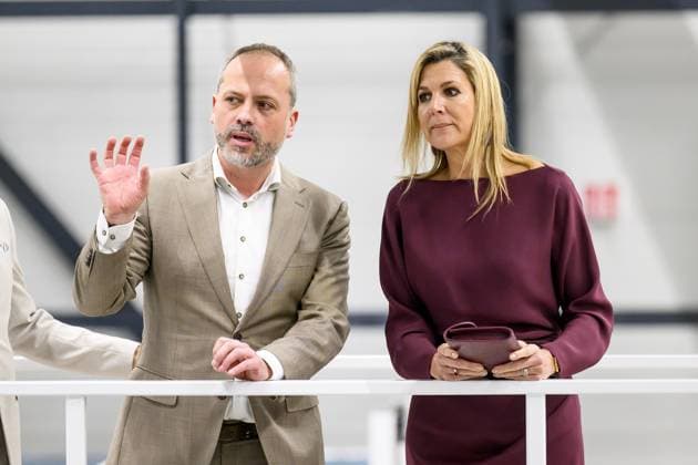 Hoogeveen, The Netherlands, 2026-04-01 12:40:52 HOOGEVEEN, 01-04-2026, Vepa Queen Maxima visits the association Circulair Groningen Drenthe. The association consists of nearly two hundred companies and organizations that invest in the transition to a circular economy in the Northern Netherlands. The working visit starts in Hoogeveen at Vepa, a manufacturer of sustainable office furniture. PHOTO: NLBeeld Patrick van Emst Credit: NL Beeld Patrick van Emst  Copyright: xx x