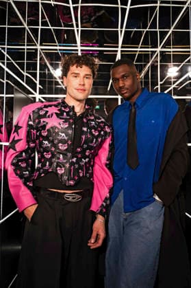 David Lovric and Marvin De Graft at the preview of the 22nd season of the casting show DSDS 2026 at the 25 hours Hotel Cologne, 01 04 2026 Foto:xT.xNgox xFuturexImagex dsds_6413