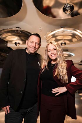 Ikke Hüftgold and Nina Reh at the preview of the 22nd season of the casting show DSDS 2026 at the 25 hours Hotel Cologne, 01 04 2026 Foto:xT.xNgox xFuturexImagex dsds_6419