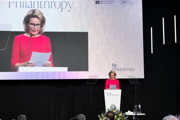 Queen Mathilde Adresses Be Philanthropy 2026 BRUSSELS, BELGIUM - APRIL 02: Queen Mathilde of Belgium pictured delivering the opening address at Be Philanthropy 2026 on April 02, 2026 in Brussels, Belgium, 02 04 2026 Brussels Belgium  Copyright: xPhilipxReynaersx
