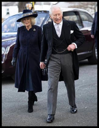 . 02 04 2026. St Asaph, United Kingdom. King Charles III and Queen Camilla arriving at the Royal Maundy Service at St Asaph Cathedral in Wales, United Kingdom.  xStephenxLockx xi-Imagesx IIM-26678-0013