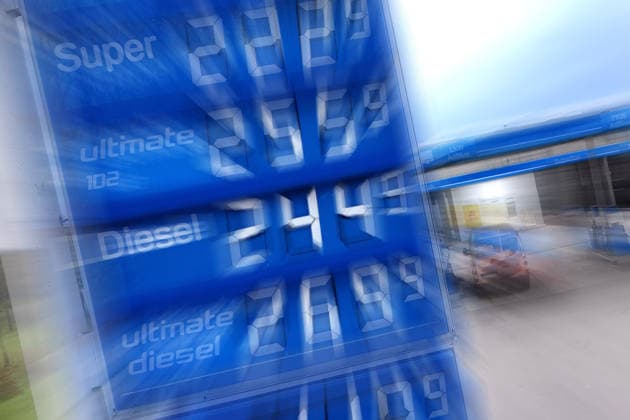 After new refueling rule DIESEL fuel reaches historic high on 02 04 2026 at this gas station in Munich Fuel prices exceed historic highs No end in sight new highs in refueling every day Exploding fuel prices due to Iran war continue Gasoline prices at a gas station in Munich