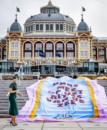 SCHEVENINGEN - Queen Maxima opens the renovated boulevard. The Scheveningen boulevard, for decades one of the best-known and most visited coastal promenades in the Netherlands, has been renewed in recent years to better accommodate the growing number of visitors and to be ready for the future. ROBIN UTRECHT ANP netherlands out - belgium out  Copyright: xx x554921236x originalFilename: 554921236.jpg