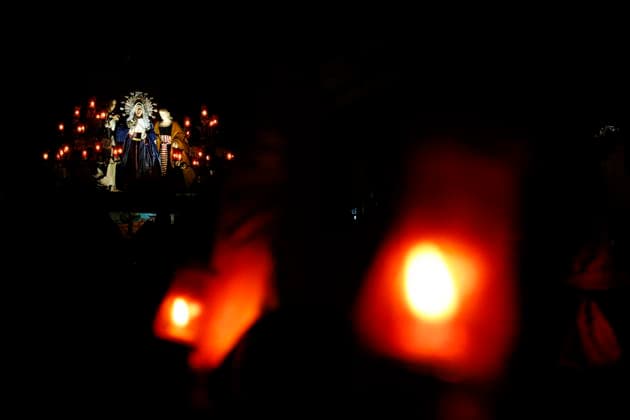Solemn Procession of Silence and Holy Christ of the Miners in Cartagena Solemn Procession of Silence and Holy Christ of the Miners, on April 2, 2026, in Cartagena, Murcia Spain All the participants of this procession, with the exception of the elder brother and the chaplain, wear their faces covered and must maintain silence, which is usually accompanied by the public that watches the parade and the collaboration of the local owners and businesses that turn off their signs and lights as the procession passes by 02 APRIL 2026 PROCESIÓN SILENCIO REINA SOFÍA CARTAGENA MURCIA CAPELLÁN DESFILE Martín C Cartagena Murcia Murcia Cartagena Murcia Spain  Copyright: xMartinxC.x 7413135