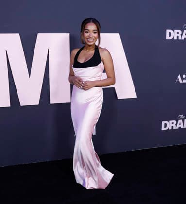 Jordyn Curet arrives on the red carpet at the premiere of A24 s The Drama at Regal Union Square on Thursday, April 2, 2026 in New York City.  NYP20260402142 JOHNxANGELILLO