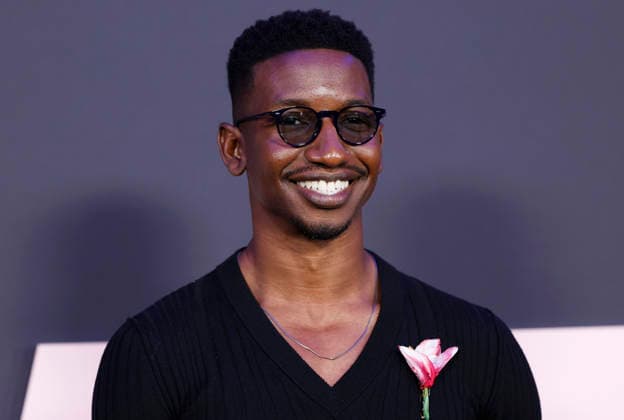 Mamoudou Athie arrives on the red carpet at the premiere of A24 s The Drama at Regal Union Square on Thursday, April 2, 2026 in New York City.  NYP20260402131 JOHNxANGELILLO