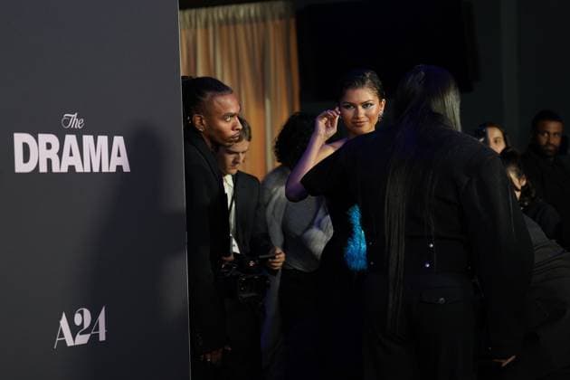 Zendaya at arrivals for THE DRAMA Premiere, Regal Union Square, New York, NY, April 02, 2026. Photo By: Kristin Callahan Everett Collection THE DRAMA Premiere PUBLICATIONXNOTxINxCANxCHNxFRAxITAxJPNxNORxPOLxRUSxESPxUKxUSA