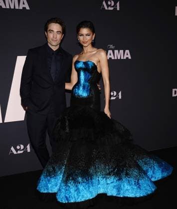 Robert Pattinson, Zendaya at arrivals for THE DRAMA Premiere, Regal Union Square, New York, NY, April 02, 2026. Photo By: Kristin Callahan Everett Collection THE DRAMA Premiere PUBLICATIONXNOTxINxCANxCHNxFRAxITAxJPNxNORxPOLxRUSxESPxUKxUSA
