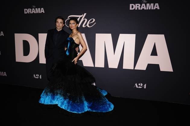 Robert Pattinson, Zendaya at arrivals for THE DRAMA Premiere, Regal Union Square, New York, NY, April 02, 2026. Photo By: Kristin Callahan Everett Collection THE DRAMA Premiere PUBLICATIONXNOTxINxCANxCHNxFRAxITAxJPNxNORxPOLxRUSxESPxUKxUSA