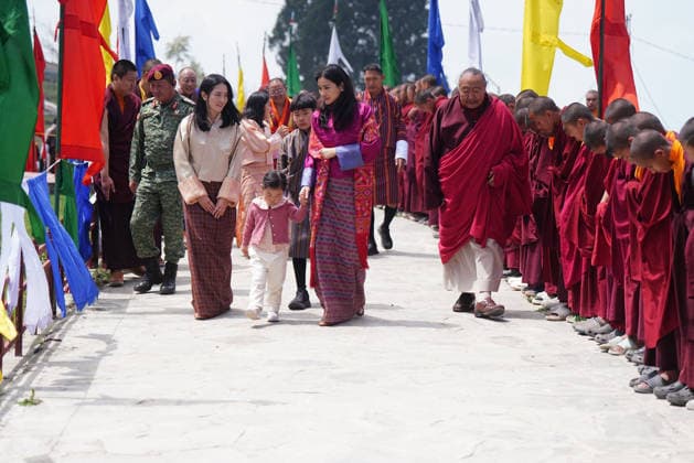 02-04-2026 Bhutan Queen Jetsun Pema with Gyalsey Ugyen Wangchuck, and Gyalsem Sonam Yangden Wangchuck, are on a Royal Visit to eastern Bhutan.  Copyright: xPPEx