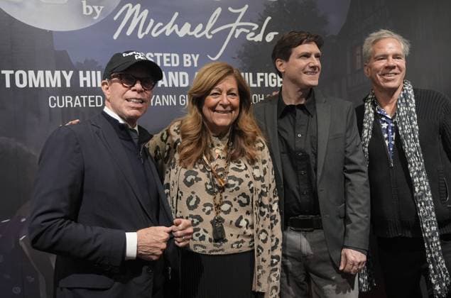 Artist Michael Fredo’s The Moonlighters hosted by Tommy Hilfiger and Andy Hilfiger in New York NEW YORK CITY, UNITED STATES - APRIL 02: Fern Mallis (2nd L), a prominent American fashion executive, attends the opening of Michael Fredo’s (2nd R) The Moonlighters hosted by fashion designer Tommy Hilfiger (L) and Andy Hilfiger (R) at One Art Space Tribeca, on April 2, 2026, New York City, U.S. Selcuk Acar Anadolu New York United States. Editorial use only. Please get in touch for any other usage.  Copyright: x2026xAnadoluxSelcukxAcarx