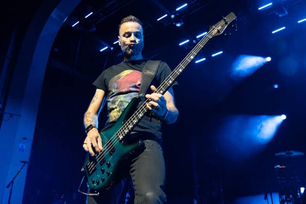 Muse Play O2 Academy Brixton London - 3 Apr 2026 Chris Wolstenholme of Muse rock band, performs live on stage at the O2 Academy Brixton London. Muse played an intimate album launch show at the O2 Academy Brixton London on April 3rd to celebrate their 10th studio album The Wow! Signal The Album will be released later this year. Muse are Matt Bellamy, Chris Wolstenholme and Dominic Howard. London United Kingdom Copyright: xBonniexBritainx xSOPAxImagesx MUS01245