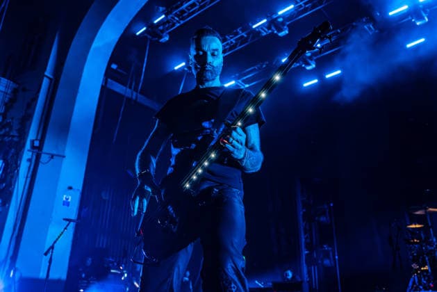 Muse Play O2 Academy Brixton London - 3 Apr 2026 Chris Wolstenholme of Muse rock band, performs live on stage at the O2 Academy Brixton London. Muse played an intimate album launch show at the O2 Academy Brixton London on April 3rd to celebrate their 10th studio album The Wow! Signal The Album will be released later this year. Muse are Matt Bellamy, Chris Wolstenholme and Dominic Howard. London United Kingdom Copyright: xBonniexBritainx xSOPAxImagesx MUS01244
