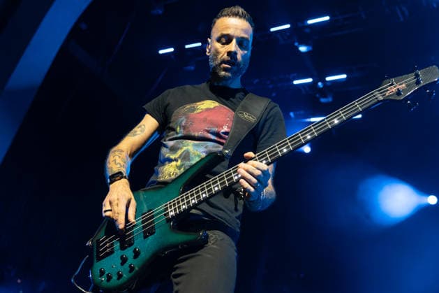 Muse Play O2 Academy Brixton London - 3 Apr 2026 Chris Wolstenholme of Muse rock band, performs live on stage at the O2 Academy Brixton London. Muse played an intimate album launch show at the O2 Academy Brixton London on April 3rd to celebrate their 10th studio album The Wow! Signal The Album will be released later this year. Muse are Matt Bellamy, Chris Wolstenholme and Dominic Howard. London United Kingdom Copyright: xBonniexBritainx xSOPAxImagesx MUS01257