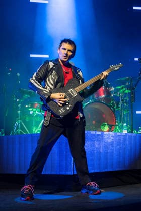 Muse Play O2 Academy Brixton London - 3 Apr 2026 Matt Bellamy of Muse rock band, performs live on stage at the O2 Academy Brixton London. Muse played an intimate album launch show at the O2 Academy Brixton London on April 3rd to celebrate their 10th studio album The Wow! Signal The Album will be released later this year. Muse are Matt Bellamy, Chris Wolstenholme and Dominic Howard. London United Kingdom Copyright: xBonniexBritainx xSOPAxImagesx MUS01609