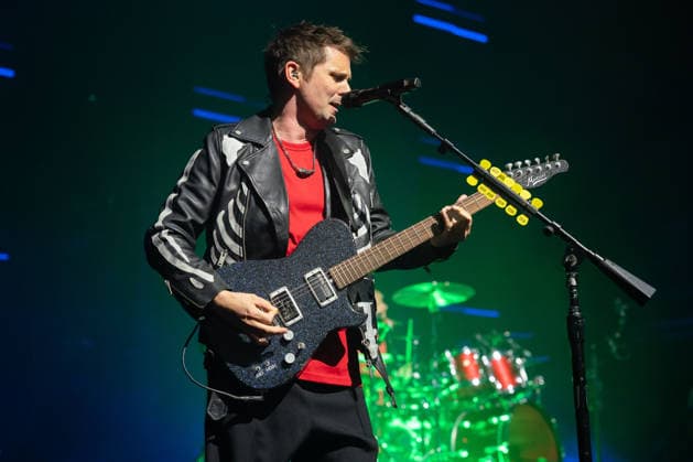 April 3, 2026, London, United Kingdom: Matt Bellamy of Muse rock band, performs live on stage at the O2 Academy Brixton London. Muse played an intimate album launch show at the O2 Academy Brixton London on April 3rd to celebrate their 10th studio album The Wow! Signal The Album will be released later this year..Muse are Matt Bellamy, Chris Wolstenholme and Dominic Howard. London United Kingdom - ZUMAs197 20260403_aaa_s197_314 Copyright: xBonniexBritainx