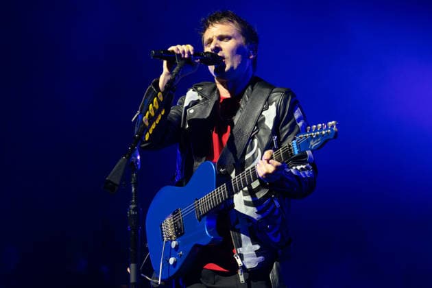 April 3, 2026, London, United Kingdom: Matt Bellamy of Muse rock band, performs live on stage at the O2 Academy Brixton London. Muse played an intimate album launch show at the O2 Academy Brixton London on April 3rd to celebrate their 10th studio album The Wow! Signal The Album will be released later this year..Muse are Matt Bellamy, Chris Wolstenholme and Dominic Howard. London United Kingdom - ZUMAs197 20260403_aaa_s197_321 Copyright: xBonniexBritainx