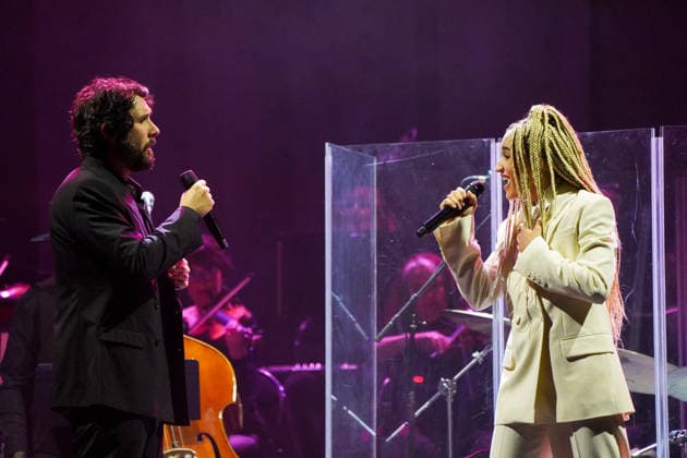 Josh Groban, Monroe Monroe Vata Rigby Concert Josh Groban Gems World Tour 2026 at the Grand Rex in Paris, France, on April 3, 2026 Anne Sophie Guebey Bestimage Concert Josh Groban Gems World Tour 2026 at the Grand Rex in Paris, France, on April 3, 2026 Paris France  Copyright: xAnne-SophiexGuebeyx xBestimagexAnne-SophiexGuebeyx xBestimagex