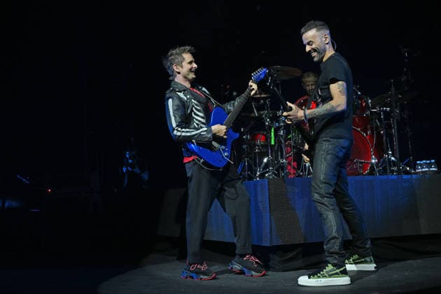Muse performing at O2 Brixton Academy LONDON, ENGLAND - APRIL 03: Matt Bellamy, Dominic Howard and Chris Wolstenholme of ˜Muse™ performing at O2 Brixton Academy on April 03, 2026 in London, England. EDITORIAL USE ONLY! CAP MAR MAR Great Britain Copyright: xMartinxHarris CapitalxPicturesx