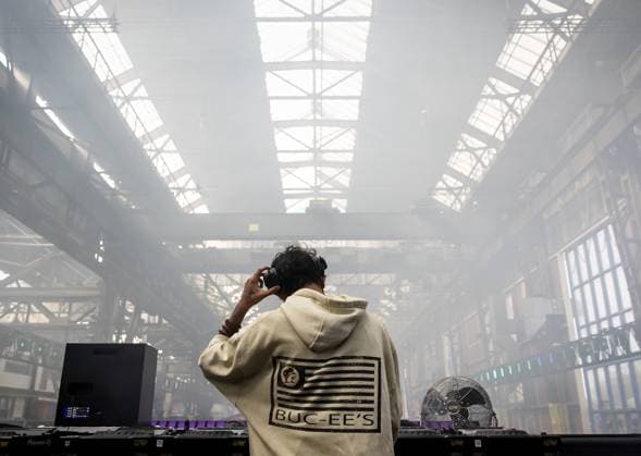 AMSTERDAM - Decoder is spinning during DGTL Amsterdam at the NDSM shipyard. Dozens of DJs are performing at the two-day electronic music festival. SEM VAN DER WAL ANP netherlands out - belgium out  Copyright: xx x555021803x originalFilename: 555021803.jpg