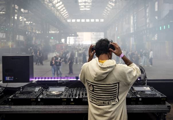 AMSTERDAM - Decoder is spinning during DGTL Amsterdam at the NDSM shipyard. Dozens of DJs are performing at the two-day electronic music festival. SEM VAN DER WAL ANP netherlands out - belgium out  Copyright: xx x555021806x originalFilename: 555021806.jpg