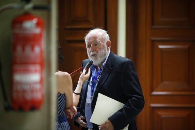 Journalist Diego Carcedo dies ARCHIVE photo Diego Carcedo, president of the Committee of Experts for the renewal of the RTVE Board of Directors, after the meeting in Congress Madrid Madrid Spain  Copyright: xEduardoxParrax 7416372