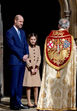 05-04-2026 England Prince of Wales, William and Princess Charlotte attend the Easter Mattins Service at St. Georges Chapel, Windsor Castle on Easter Sunday in Windsor, Berkshire, UK. Â  Copyright: xPPEx
