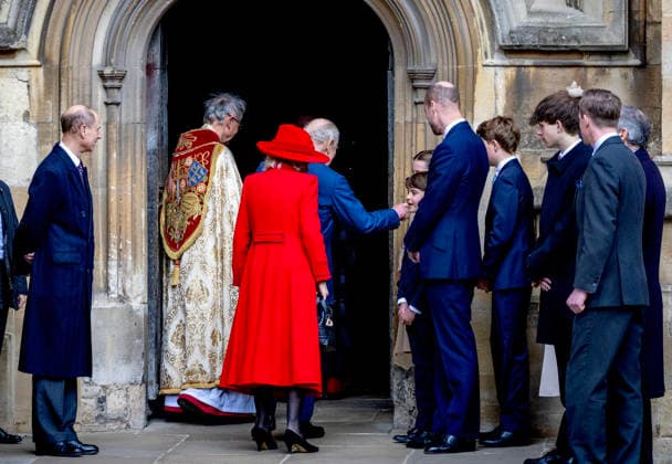 05-04-2026 England King Charles III and Queen Camilla and Prince of Wales, William and Prince George, the Princess of Wales, Catherine and Prince Louis and Princess Charlotte attend the Easter Mattins Service at St. Georges Chapel, Windsor Castle on Easter Sunday in Windsor, Berkshire, UK. Â  Copyright: xPPEx