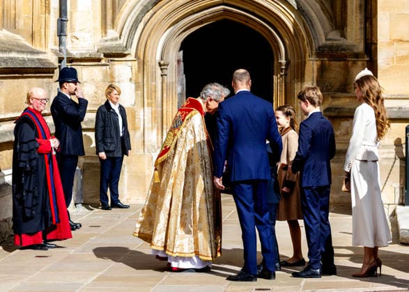 05-04-2026 England Prince of Wales, William and Prince George, the Princess of Wales, Catherine and Prince Louis and Princess Charlotte attend the Easter Mattins Service at St. Georges Chapel, Windsor Castle on Easter Sunday in Windsor, Berkshire, UK. Â  Copyright: xPPEx