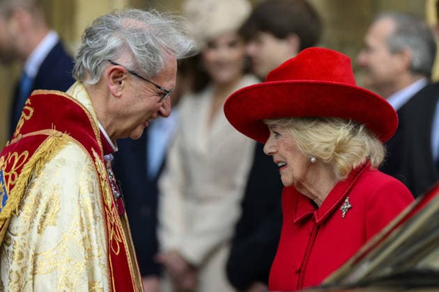 British Royal Family attend Easter Sunday Service at Windsor Castle WINDSOR, UNITED KINGDOM - APRIL 05: Queen Camilla attends the Easter Service at St George’s Chapel at Windsor Castle in Windsor, United Kingdom on April 05, 2026 Stringer Anadolu Windsor United Kingdom. Editorial use only. Please get in touch for any other usage.  Copyright: x2026xAnadoluxStringerx