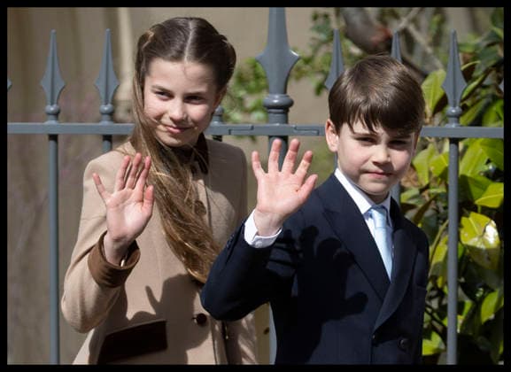 . 05 04 2026. Windsor , United Kingdom. Kate Middleton, Prince George, Princess Charlotte and Prince Louis leaving the Easter Sunday church service at Windsor Castle , United Kingdom.  xStephenxLockx xi-Imagesx IIM-26682-0067