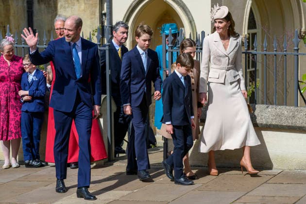 April 5, 2026, Windsor, Windsor, UK: Windsor, UK. William, Prince of Wales, Prince George, Prince Louis, Princess Charlotte and Catherine, Princess of WaleS attend the Easter Service at Windsor Castle. Windsor UK - ZUMAl94_ 20260405_zaf_l94_029 Copyright: xLondonxNewsxPicturesx
