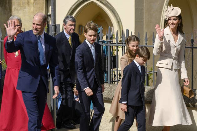 British Royal Family attend Easter Sunday Service at Windsor Castle WINDSOR, UNITED KINGDOM - APRIL 05: William, Prince of Wales, Prince George, Prince Louis, Princess Charlotte and Catherine, Princess of Wales attend the Easter Service at St George’s Chapel at Windsor Castle in Windsor, United Kingdom on April 05, 2026 Stringer Anadolu Windsor United Kingdom. Editorial use only. Please get in touch for any other usage.  Copyright: x2026xAnadoluxStringerx