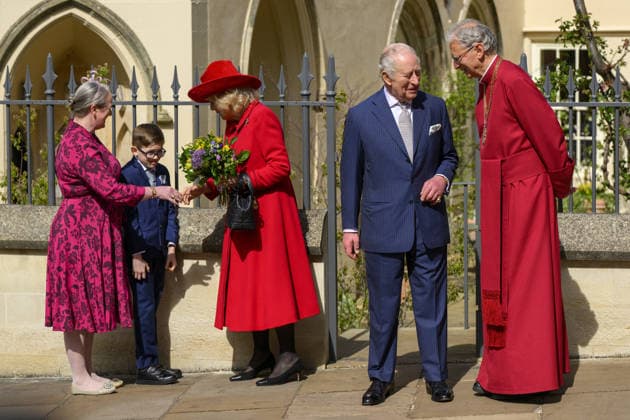 British Royal Family attend Easter Sunday Service at Windsor Castle WINDSOR, UNITED KINGDOM - APRIL 05: King Charles III and Queen Camilla attend the Easter Service at St George’s Chapel at Windsor Castle in Windsor, United Kingdom on April 05, 2026 Stringer Anadolu Windsor United Kingdom. Editorial use only. Please get in touch for any other usage.  Copyright: x2026xAnadoluxStringerx