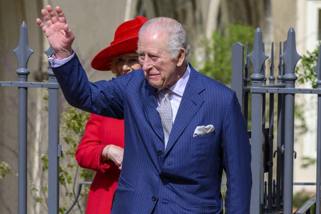 British Royal Family attend Easter Sunday Service at Windsor Castle WINDSOR, UNITED KINGDOM - APRIL 05: King Charles III and Queen Camilla attend the Easter Service at St George’s Chapel at Windsor Castle in Windsor, United Kingdom on April 05, 2026 Stringer Anadolu Windsor United Kingdom. Editorial use only. Please get in touch for any other usage.  Copyright: x2026xAnadoluxStringerx