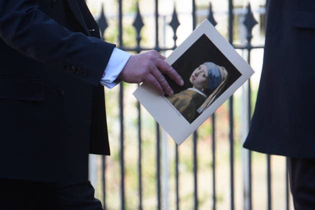 Easter Service at St. George s Chapel, Windsor Castle, London, UK - Sunday 5 April a copy of the Easter Program featuring a picture of Girl with a Pearl Earring by Johannes Vermeer at an Easter Service at St. George s Chapel, Windsor Castle, London, England, UK on Sunday 5 April, 2026., Credit:Justin Ng Avalon UK, England, London, St. George s Chapel, Windsor Castle Copyright: xJustinxNgx xAvalonx 1088832410