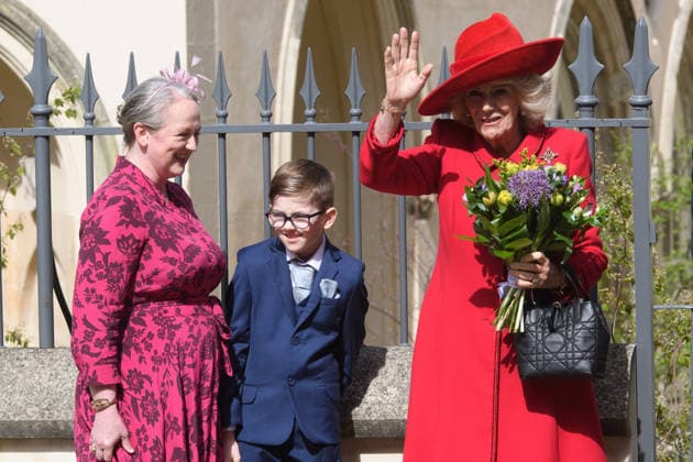 Easter Service at St. George s Chapel, Windsor Castle, London, UK - Sunday 5 April Queen Camilla depart an Easter Service at St. George s Chapel, Windsor Castle, London, England, UK on Sunday 5 April, 2026., Credit:Justin Ng Avalon UK, England, London, St. George s Chapel, Windsor Castle Copyright: xJustinxNgx xAvalonx 1088832489