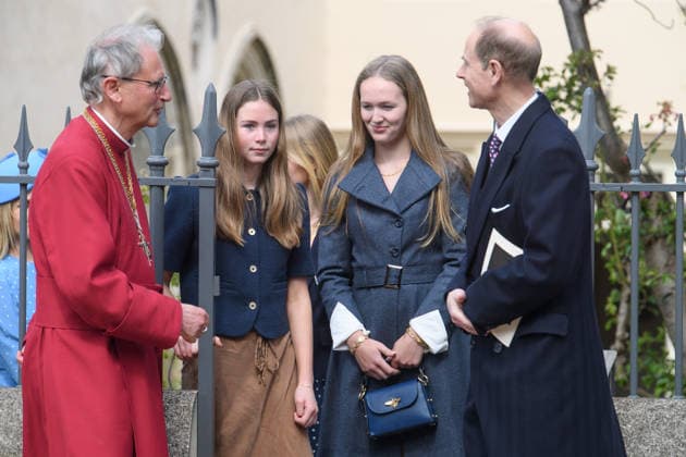Easter Service at St. George s Chapel, Windsor Castle, London, UK - Sunday 5 April (L-R) - Harriet Sperling s daughter Georgina, Savannah Phillips and Prince Edward depart an Easter Service at St. George s Chapel, Windsor Castle, London, England, UK on Sunday 5 April, 2026., Credit:Justin Ng Avalon UK, England, London, St. George s Chapel, Windsor Castle Copyright: xJustinxNgx xAvalonx 1088840279