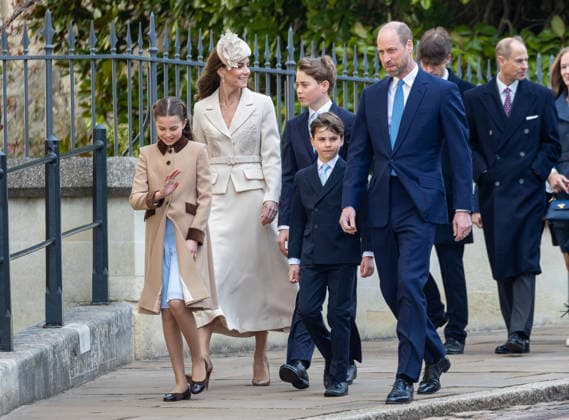 April 5, 2026, Windsor, England, United Kingdom: Princess CHARLOTTE, The Princess of Wales CATHERINE, Prince GEORGE, Prince LOUIS and the Prince of Wales WILLIAM attending the Easter Matins Service at St GeorgeÃ¢â‚¬â ¢s Chapel, Windsor Castle. Windsor United Kingdom  - ZUMAs262 20260405_zip_s262_037 Copyright: xTayfunxSalcix