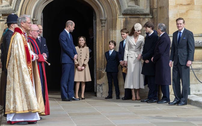 April 5, 2026, Windsor, England, United Kingdom: Princess CHARLOTTE, The Princess of Wales CATHERINE, Prince GEORGE, Prince LOUIS and the Prince of Wales WILLIAM attending the Easter Matins Service at St GeorgeÃ¢â‚¬â ¢s Chapel, Windsor Castle. Windsor United Kingdom - ZUMAs262 20260405_zip_s262_045 Copyright: xTayfunxSalcix