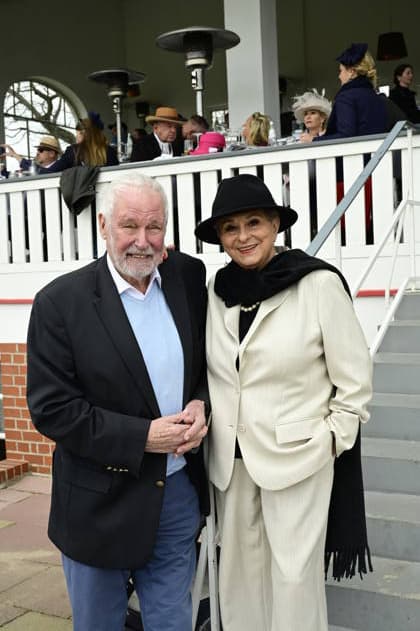 Dagmar Frederic with husband Klaus Lenk at the grand opening of the 2026 season at Hoppegarten racecourse Berlin, 05 04 2026 Copyright: xMatthiasxWehnertx