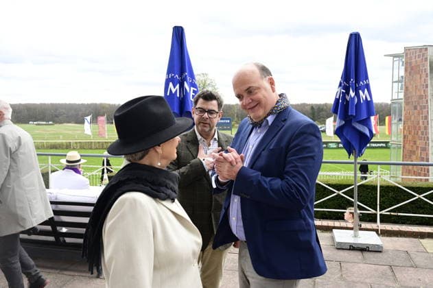 Dagmar Frederic and Robin Alexander at the grand opening of the 2026 season at Hoppegarten racecourse Berlin, 05 04 2026 Copyright: xMatthiasxWehnertx