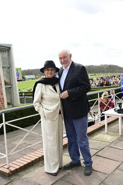 Dagmar Frederic with husband Klaus Lenk at the grand opening of the 2026 season at Hoppegarten racecourse Berlin, 05 04 2026 Copyright: xMatthiasxWehnertx