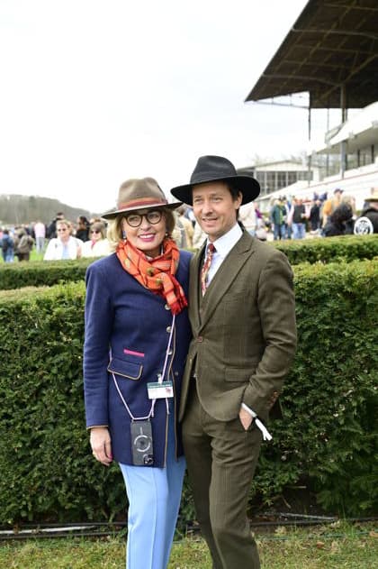 Tini Gräfin von Rothkirch and Tom Schilling at the grand opening of the 2026 season at Hoppegarten racecourse Berlin, 05 04 2026 Copyright: xMatthiasxWehnertx
