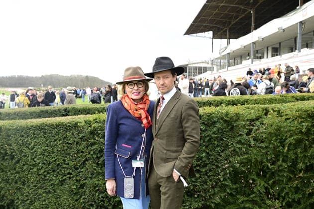 Tini Gräfin von Rothkirch and Tom Schilling at the grand opening of the 2026 season at Hoppegarten racecourse Berlin, 05 04 2026 Copyright: xMatthiasxWehnertx