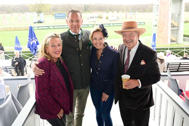 Kerstin Woltmann, Patrick Graf von Faber Castell, Sandra Sophie Gräfin von Faber Castell and Jörg Woltmann at the grand opening of the 2026 season at Hoppegarten racecourse Berlin, 05 04 2026 Foto:xM.xWehnertx xFuturexImagex hoppegarten_6467