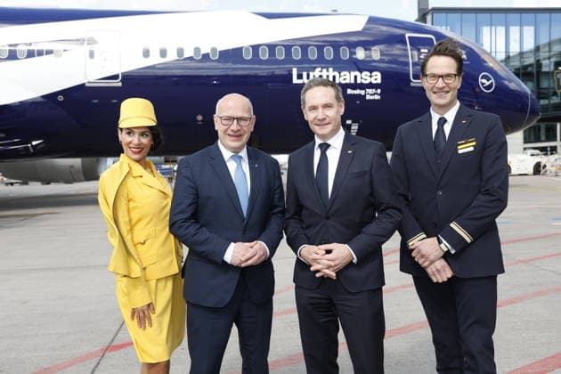 Kai Wegner, Regierender Bürgermeister; 100 Jahre Lufthansa, am 06.04.2026 in Berlin, (BER, Lufthansa), Deutschland *** Kai Wegner, Governing Mayor 100 years of Lufthansa, on 06 04 2026 in Berlin, BER, Lufthansa , Germany